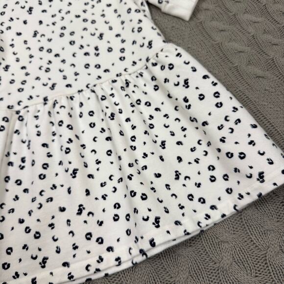 Janie & Jack Animal Print Black & White Short Sleeved Sweatshirt Dress ~ 18/24M - Picture 11 of 11